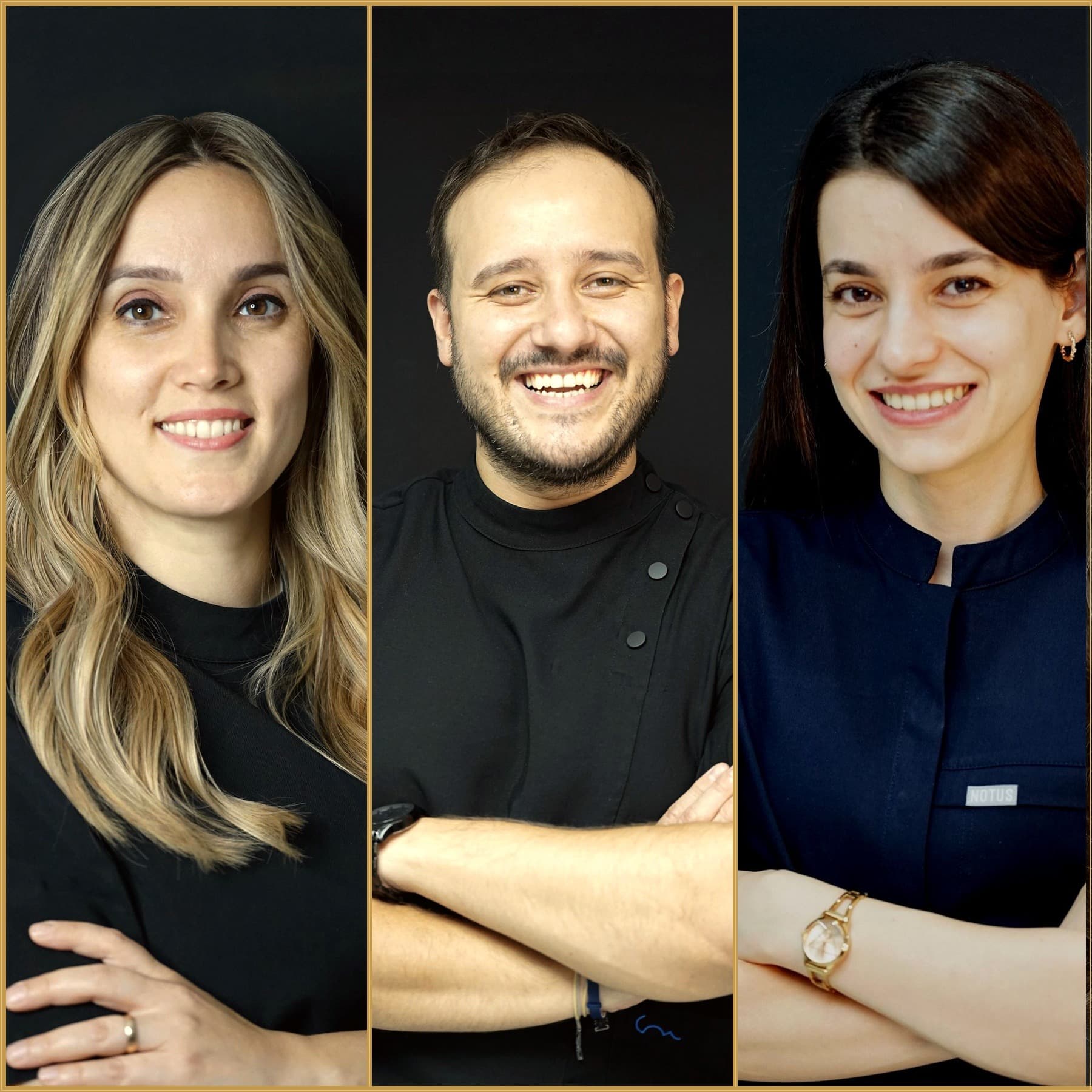 Acunaldent hekim kadromuz — Esra Tütüncü Özlek, Osman Nihat Özer ve Büşra Akkuş